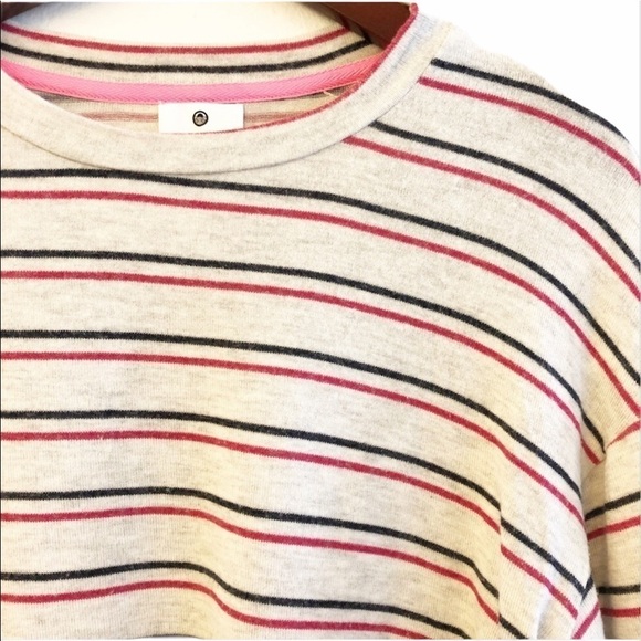 Anthropologie SUNDRY NEW Striped Wide Sleeve Hacci Soft Oversized Top - Picture 7 of 14